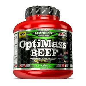OptiMass Beef Anabolic Gainer - Amix 2500 g Double Choco Fudge