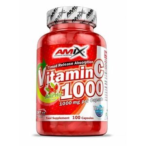 Vitamin C 1000 + Rose Hip Extract - Amix 100 kaps.