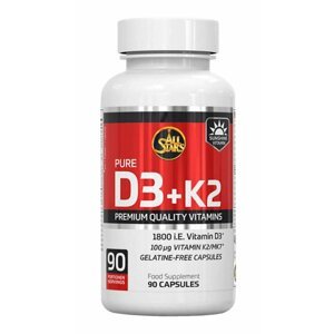 Vitamin D3 + K2 - All Stars 90 kaps.