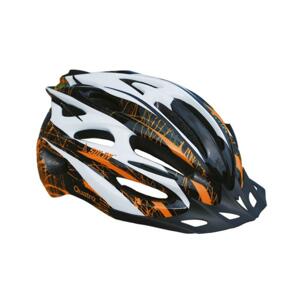 Sulov TOP-QUATRO 5 bílo/oranžová cyklistická helma - M