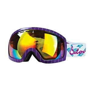Sulov Hornet fialové lyžařské brýle - Kouřový + REVO zelená