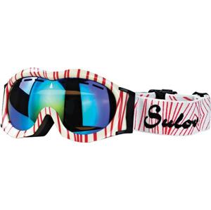 Sulov Monty bílo/červené dětské lyžařské brýle - Kouřový + REVO zelená