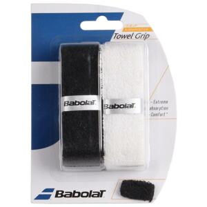 Babolat Towel Grip X2 white black badmintonová froté omotávka