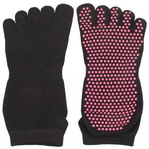ponožky Yoga Piloxing Pilates prstové - černá 1 pár