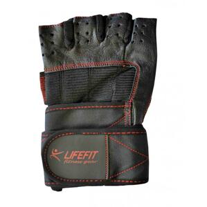 Lifefit Fitness černé rukavice - L