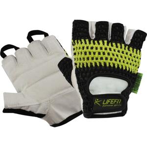 Lifefit Fitnes černo-zelené rukavice - L