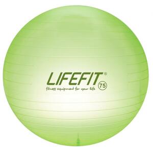 Lifefit Gymnastický míč TRANSPARENT 75 cm, sv. zelený