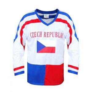 SportTeam Hokejový dres ČR 7, bílý - L