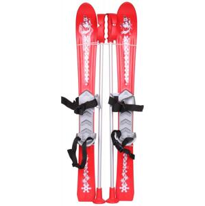 Merco Dětské mini lyže Baby Ski 90 cm plastové, s hůlkami - červená