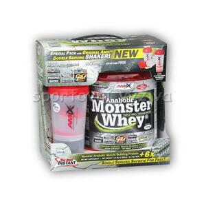 Amix Anabolic Monster Whey 2200g + Monster Shaker [nahrazeno] - Strawberry-banana