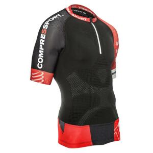CompresSport Trail Running Shirt V2 běžecký elastický dres - černá M