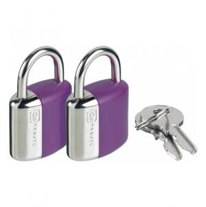 Go Travel sada zámků s klíčky Secure Lock violet