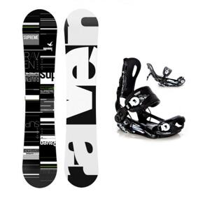 Raven Supreme + vázání Raven Fastec FT black snowboardový set - 148 cm + M (EU 39–41)