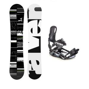 Raven Supreme + vázání Raven S220 black snowboardový set - 148 cm + S (EU 35-39)