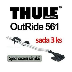 Thule OutRide 561 střešní nosič sada 3ks a sjednocení zámků
