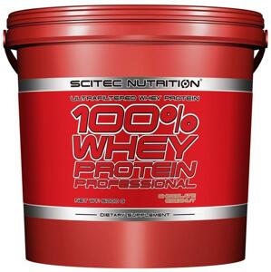 Scitec 100% Whey Protein Professional 5000 g - bílá čokoláda - jahoda