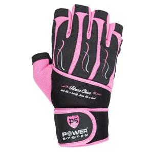 Power System Dámské fitness rukavice Fitness Chica růžové - S