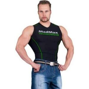 Madmax Kompresní triko bez rukávů black green - L