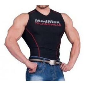 Madmax Kompresní triko bez rukávů black red - M
