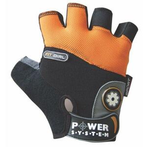 Power System fitness rukavice Fit Girl oranžové - XS