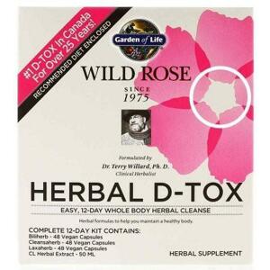 Garden of Life Wild Rose Herbal D-Tox 48 kapslí