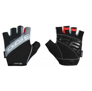 Force RIVAL černo-šedé cyklistické rukavice - S