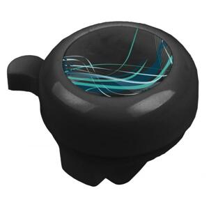 M-WAVE 3D ocelový zvonek - černo-zelený