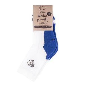 Vlnka Dětské Merino ponožky 2 ks Modrá - 21-24