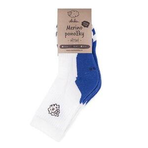 Vlnka Dětské Merino ponožky 2 ks Modrá - EU 21-24