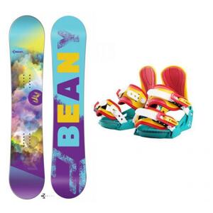 Beany Meadow dívčí snowboard + vázání Beany Junior - 100 cm + S - EU 32-37 (200-235mm)