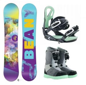 Beany Meadow dámský snowboard + vázání Beany Teen + boty Beany Ninja - 125 cm + S/M - EU 37-43 (235-280mm)