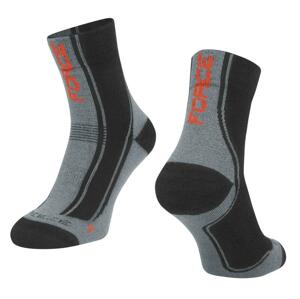 Force Ponožky FREEZE černo-šedo-červené - XXL/48-49