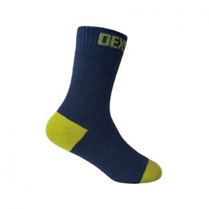 DexShell Ultra Thin Children Sock nepromokavé ponožky - L - Navy/Lime EU 33-36