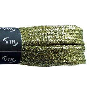 VTR Glitrové tkaničky ploché - zlaté 80 cm
