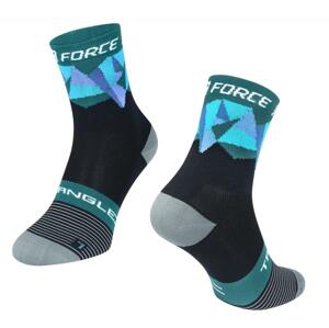 Force ponožky TRIANGLE černotyrkysové černá modrá - černo-tyrkysové S-M/36-41