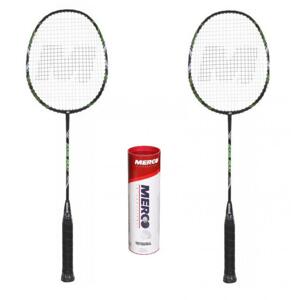 Merco Exel 900 badmintonová raketa (výhodný set 2ks) + Merco badmintonové míčky
