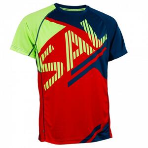 Salming Bold Print Tee Red/Blue - S