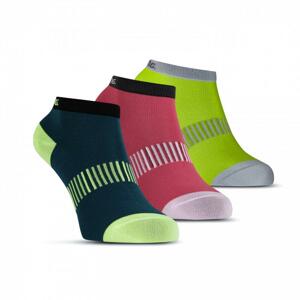 Salming Performance Ankle Sock 3p Teal/Yellow/Red - 39-42