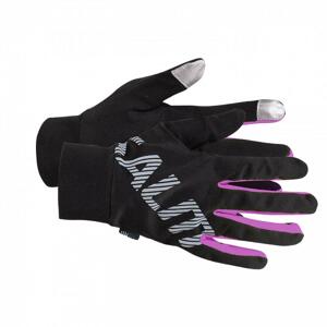 Salming Running Gloves Black/Pink Glo - XS