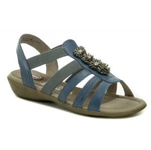 Jana 8-28120-22 modré dámské nadměrné sandály - EU 42