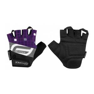 Force SQUARE fialové rukavice - S