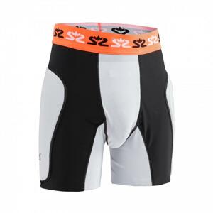 Salming E-Series Protective Shorts White/Orange - XXL