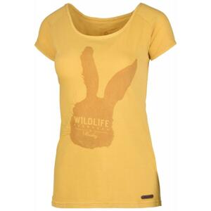 Husky Rabbit L krémově žluté dámské triko - XL