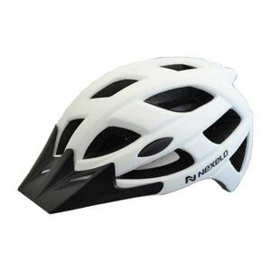 Nexelo City Bílo-černá Matná cyklistická přilba - M 55-58 cm