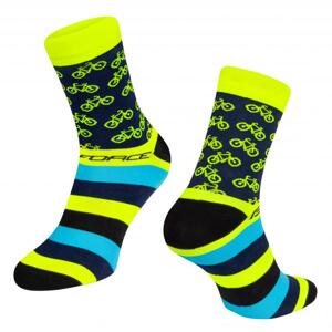 Force ponožky CYCLE žluté - L-XL/42-46