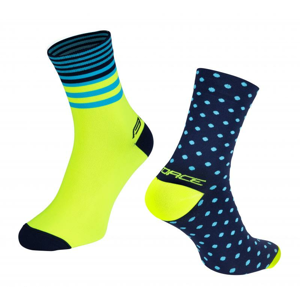 Force ponožky SPOT modrofluo - modro-fluo S-M/36-41