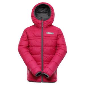 Alpine Pro SELMO růžová dětská bunda oboustranná zimní - 116-122