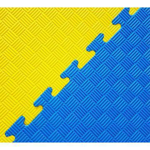 Sedco TATAMI PUZZLE podložka oboustranná 100x100x2,5 cm modro-žlutá - Červeno-modrá