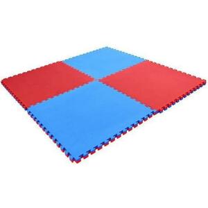 Sedco TATAMI PUZZLE podložka oboustranná 100x100x2,5 cm modro-žlutá - Červená