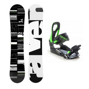 Raven Supreme black/lime snowboard + Raven S200 green vázání - 148 cm + M/L (EU 40-47)